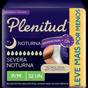 Roupa Íntima Descartável Unissex Plenitud Noturna P/M Pacote 32 Unidade