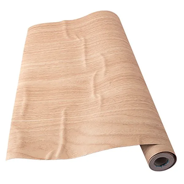 Papel de Parede Bege Claro Amadeirado Adesivo PVC 45cm x 5m CB4006 - Moment