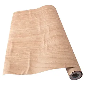 Papel de Parede Bege Claro Amadeirado Adesivo PVC 45cm x 5m CB4006 - Moment