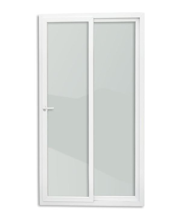 Porta Correr PVC Acústica com vidro Temperado - 210x120