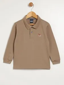 Polo Infantil Para Menino - CAQUI 10