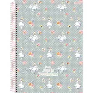 CADERNO 10X1 CAPA DURA ALICE IN WONDERLAND 160F