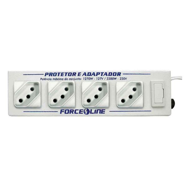 Protetor De Surtos 4 Tomadas Elétrico 517 Force Line