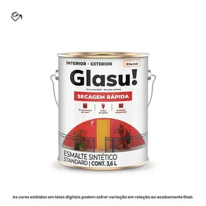 Tinta Esmalte Sintético Standard Brilhante Glasu Suvinil 3,6L Secagem Rápida Branco Neve (MP)