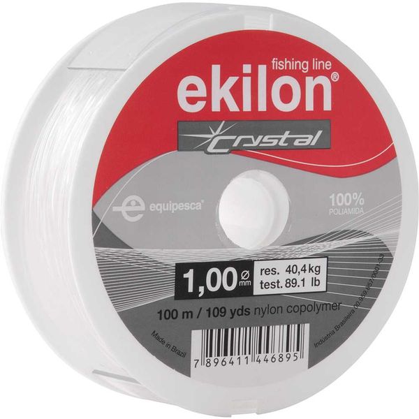 Linha Nylon 1,00mmx100m Branca para Pesca - Ekilon