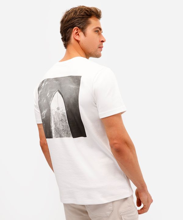 camiseta masculina manga curta estampada off white GG