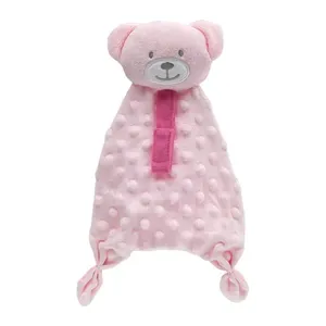 Naninha com Prendedor de Chupeta - Ursinho - Rosa - Buba