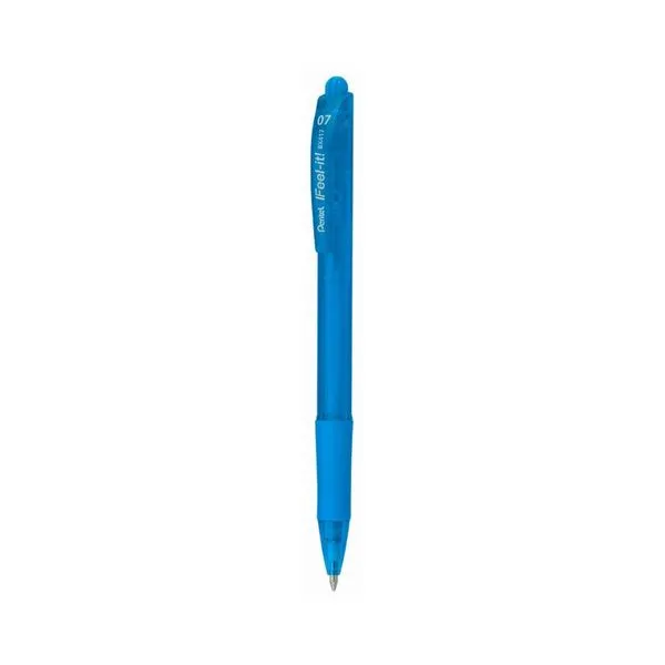 Caneta Esferográfica Retrátil Pentel Feel-it Escrita Suave Ponta 0,7MM 1 Unidade Azul Claro Caneta Esferográfica Retrátil Pentel Feel-it Ponta 0,7MM Escrita Confortável 1 Unidade Azul Claro