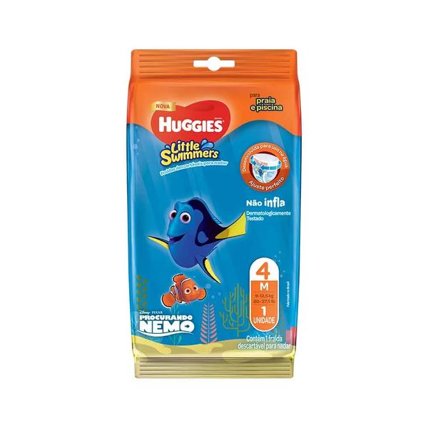 Fralda Descartável Huggies Little Swimmers Mar e Piscina M 1 Unidade