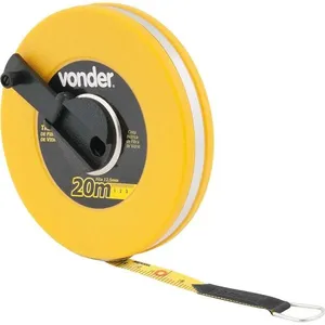 Trena Longa com Fita Fibra de Vidro 20mx12,5mm Corpo Fechado - VONDER