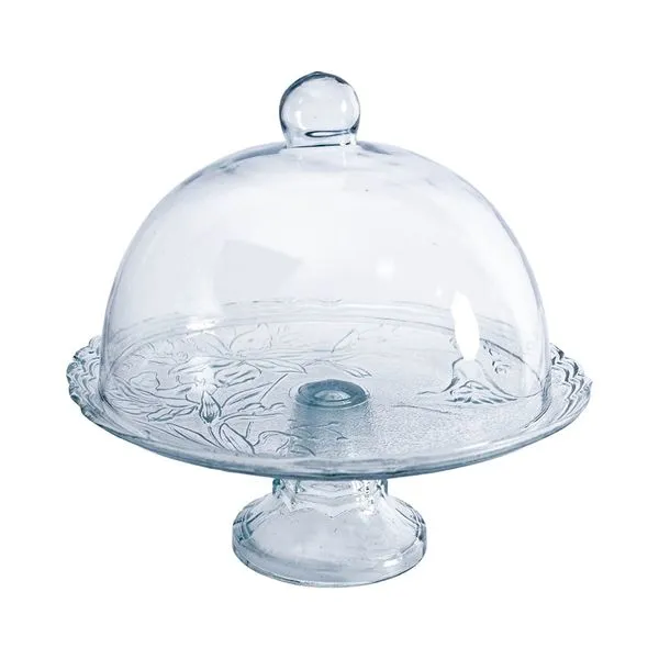 Conjunto Boleira de Vidro Lirio com Pé - Vitazza