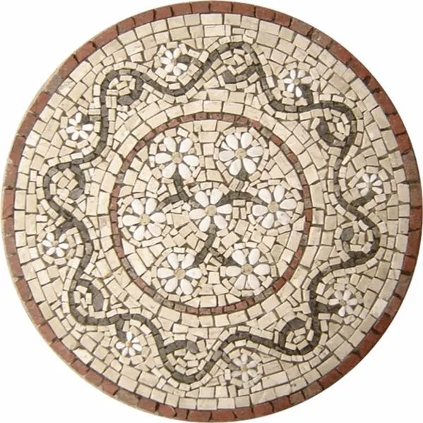 Mandala Mosaico Floral Rosone Fiorellini Veronesi I Tamanho 80cm