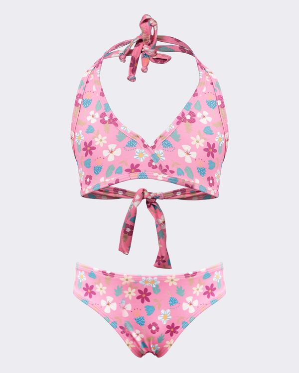 Conjunto Biquini Infantil Proteção UV50+ Estampado Rosa 10