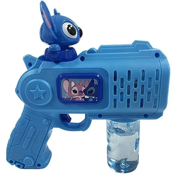 Lança Bolhas Stitch Eletrônico com Polipropileno Azul Etitoys Lança Bolhas Stitch Eletrônico Azul Etitoys