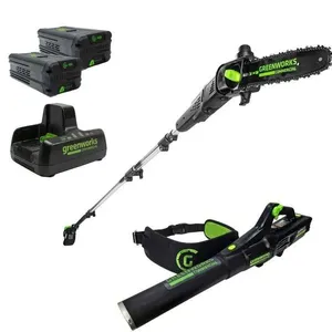 Podador De Altura 82v Com Soprador 760cfm + 2 Baterias 4,0ah + Carregador Bivolt Greenworks