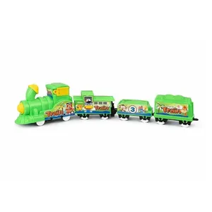 Trenzinho de Brinquedo Elétrico Infantil com Trilhos Luzes e Efeito Sonoro Verde Draik Trenzinho de Brinquedo Elétrico Infantil com Trilhos Luzes e Som Verde Draik