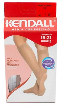 Meia Curta 3/4 com Ponteira Média compressão Mel G