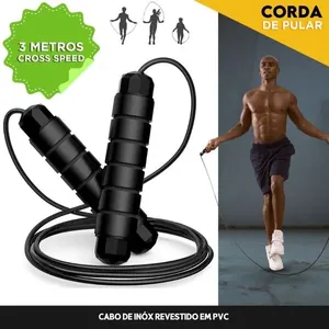 Corda de Pular Crossfit Profissional 3m Nl para Treino Funcional com Cabo em Aço Inoxidável OEM Corda de Pular Crossfit Profissional 3m Nl com Cabo em Aço Inoxidável para Treino Funcional OEM