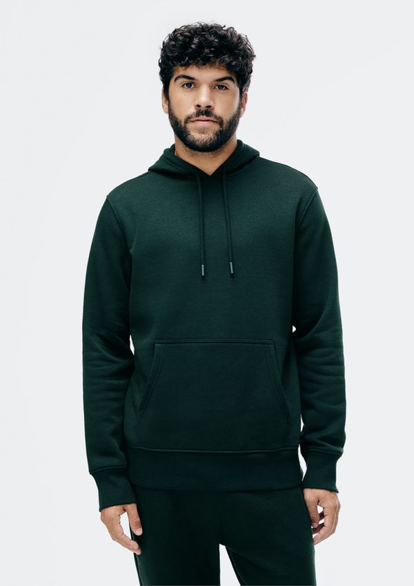 Blusão Básico Masculino Comfort Em Moletom Peluciado - Verde XXG