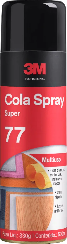 Adesivo spray 77 330 g para diversos materiais - 3M