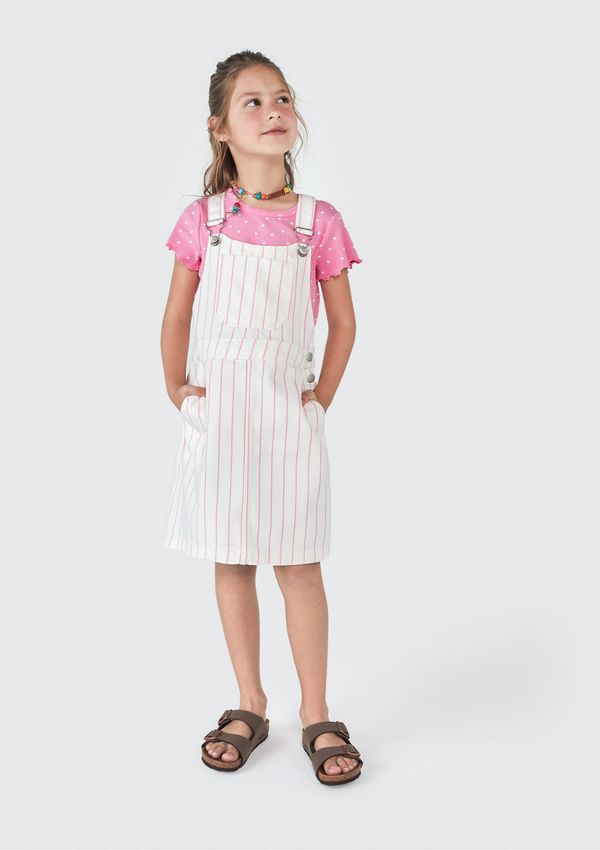 Salopete Infantil Em Sarja - Off white 006