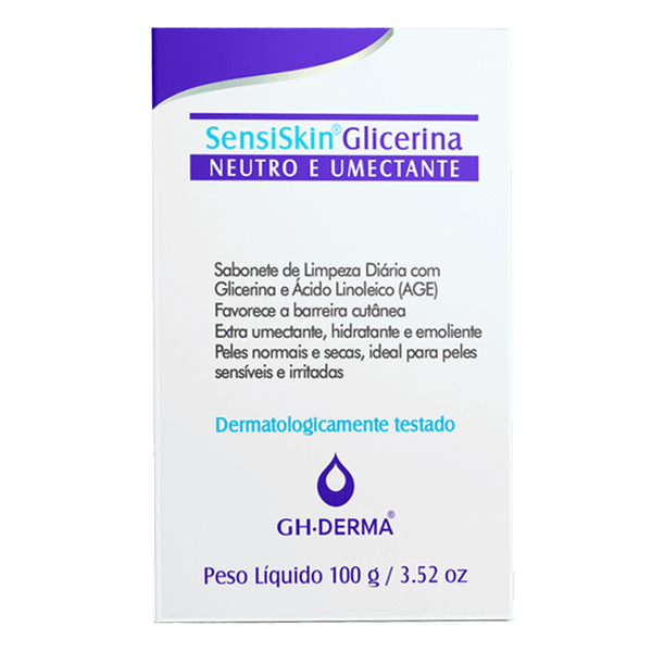 Sabonete em Barra de Glicerina GH Derma SensiSkin Neutro e Umectante 100g