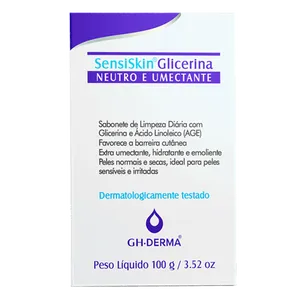 Sabonete em Barra de Glicerina GH Derma SensiSkin Neutro e Umectante 100g