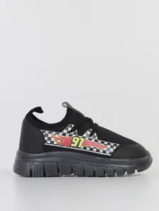 Tênis Relâmpago Led Infantil Para Bebê Menino - PRETO/VERMELHO 26