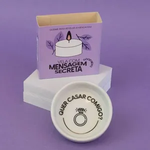 Vela Com Mensagem Secreta Vanilla Marry Me!