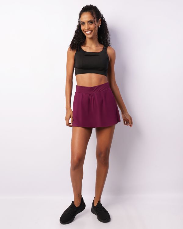 Short Saia Fitness Feminino Curto Fitter Roxo GG