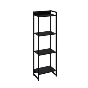 Estante Dynamica 45x30x146cm C/04 Prateleiras Preto ônix / Est.preta Preto ônix / Est.preta