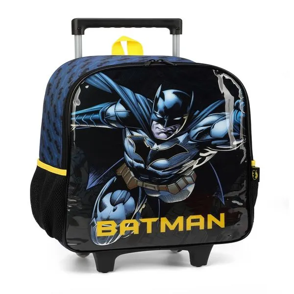 Mochila de Rodinhas Infantil Batman Preto IC39252BMPT - Luxcel