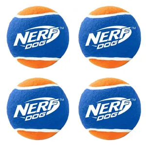 Brinquedo para Pets - Conjunto com 4 Bolinhas de Tênis - 6Cm - NERF Dogs