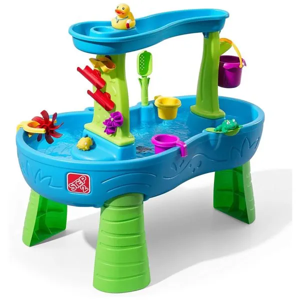 Mesa Sensorial de Água para Crianças ao Ar Livre com 13 Peças, Step2, Azul