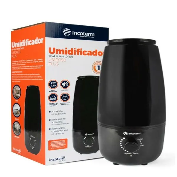 Umidificador de Ar Ultrassônico Incoterm UMD050 Plus Bivolt 1,6L
