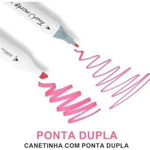 Kit Caneta Marcador Para Colorir Professional - 24 Unidades
