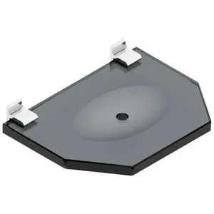 Porta Sabonete Blinglass Reto Vidro Fumê (MP)