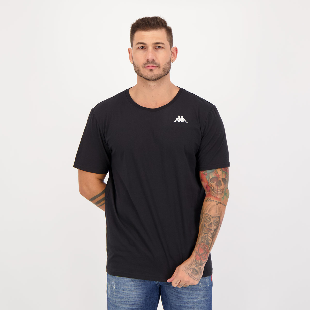 Camiseta Kappa Básica Preta