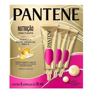 Kit Ampola Capilar Pantene Pro-V Nutrição Umectante Tratamento Hidratante 3 Unidades 15ml Cada
