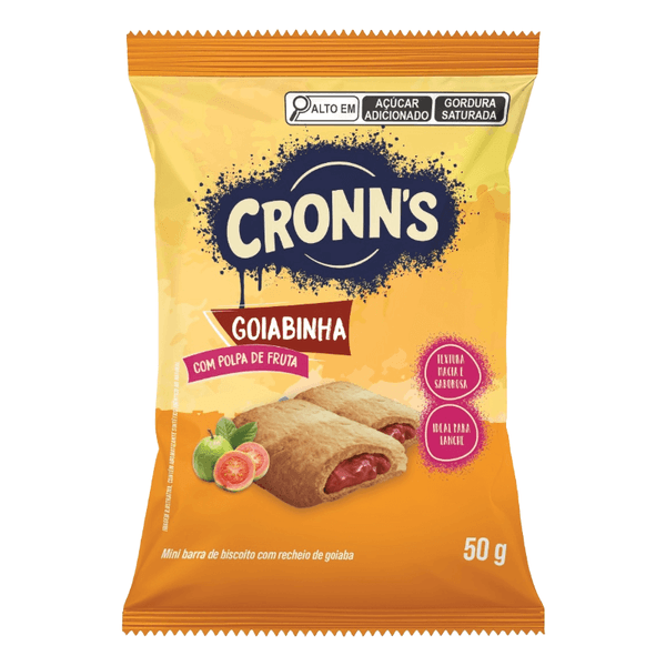 Mini Barra de Biscoito Cronn's Goiabinha 50g