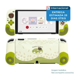 Capa Para Console Switch Geekshare Kuma Donut Verde A-MBI