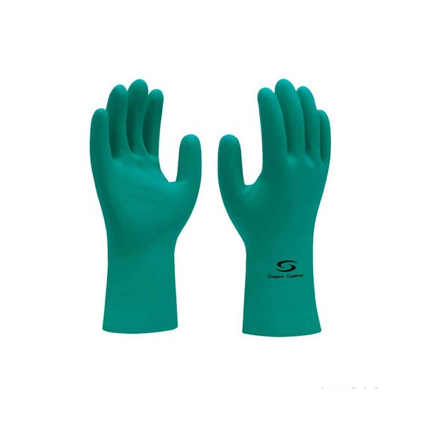 Luva nitrílica Super Nitrogreen tamanho 9 CA 33334 verde Super Safety