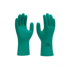 Luva nitrílica Super Nitrogreen tamanho 9 CA 33334 verde Super Safety