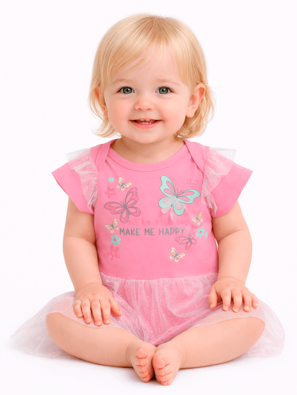 Body Estampado Infantil Para Bebê - ROSA G