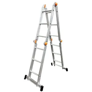 Escada de Alumínio Multiuso Articulada com Degraus Antiderrapantes 4x3 Agata Escada Aluminio Multi