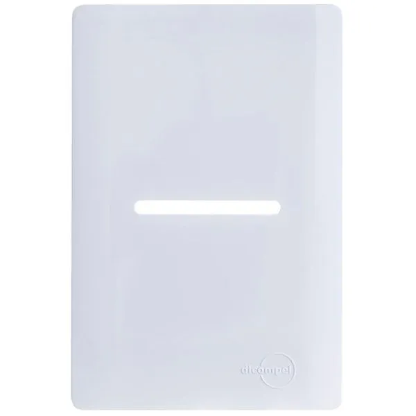 Placa 4x2 para 1 Interruptor Horizontal + Suporte Branco da Linha Novara - 1100-63 - DICOMPEL