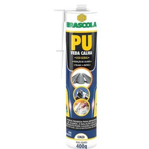 Veda calha PU plus 400 g cinza BRASCOLA