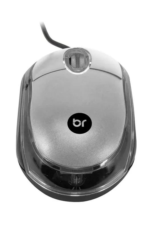 Mouse Bright Espanha com fio USB Prata 107