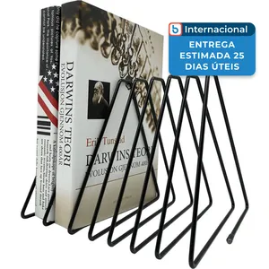 Organizador De Livros Jiari 7 Compartimentos Preto A-MBI