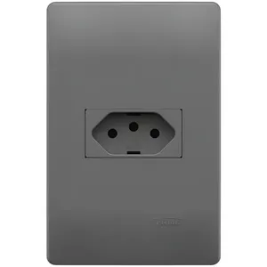 Conjunto Tomada 2P + T 20A 250 Volts 4x2cm Habitat Onix - 06245854 - FAME